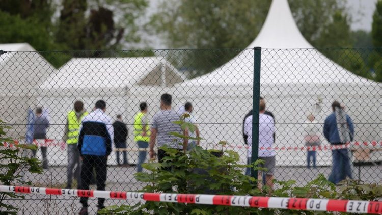 Beim Massentest der Westfleisch-Angestellten in Hamm