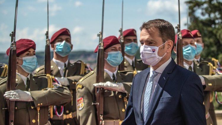 Der slowakische Premierminister Igor Matovic an diesem Mittwoch auf Besuch in der tschechischen Republik