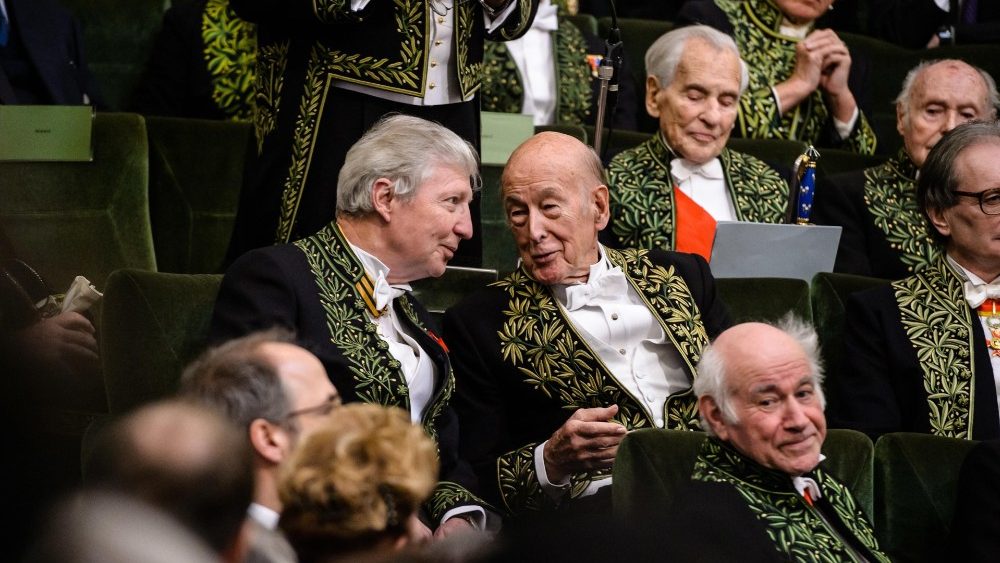 Valéy Giscard d'Estaing à l'Académie française le 28 janvier 2016