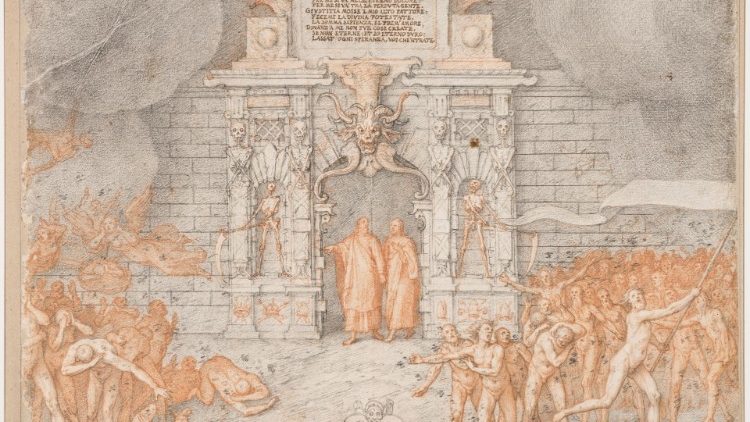Federico Zuccari, Dante Istoriato, La Porta dell'Inferno, 1586-1588, Gallerie degli Uffizi 
