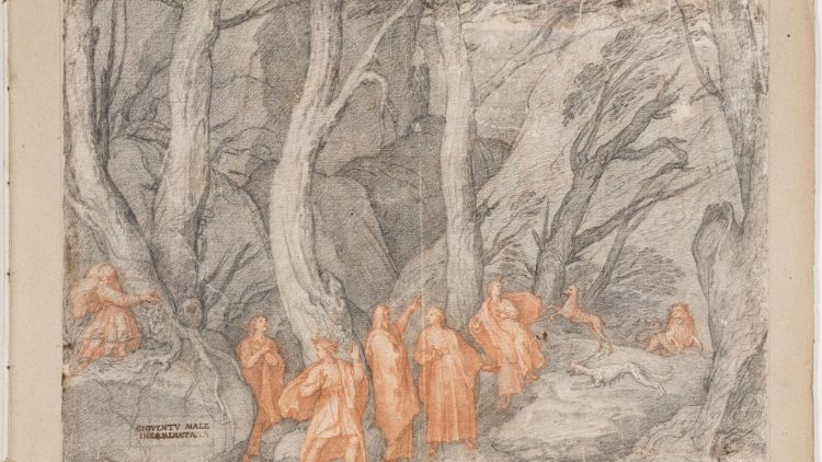 Federico Zuccari, Dante Istoriato, La Selva Oscura, 1586-1588, Gallerie degli Uffizi 