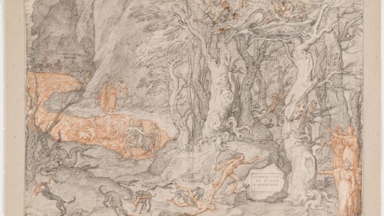 Federico Zuccari, Dante Istoriato, Selva dei Suicidi, 1586-1588, Gallerie degli Uffizi 