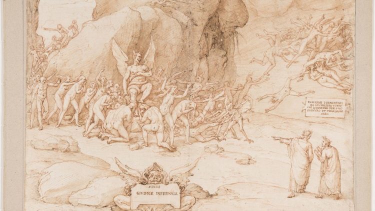 Federico Zuccari, Dante Istoriato, I lussuriosi, 1586-1588, Gallerie degli Uffizi 