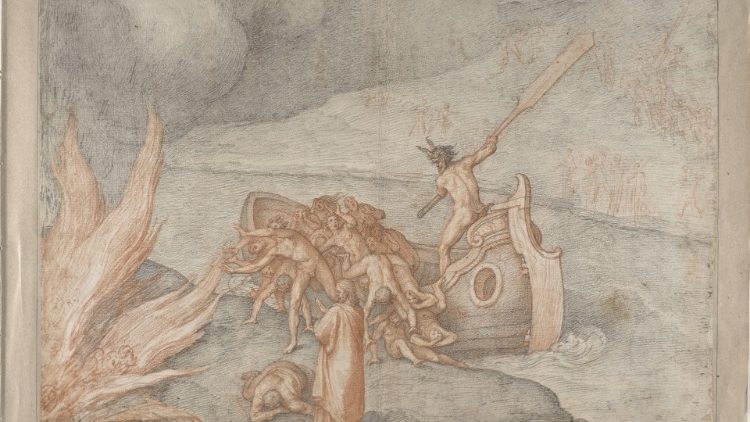 Federico Zuccari, Dante Istoriato, 3) Caronte.-Inferno, 1586-1588, Gallerie degli Uffizi 