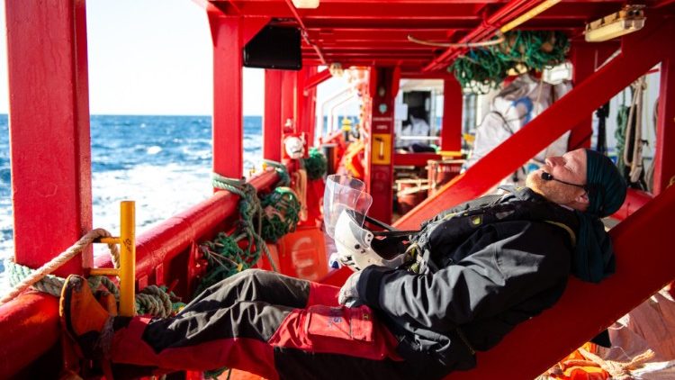 Auf der Ocean Viking, am 21. Januar