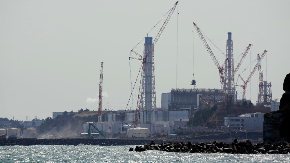 Uma vista da Usina Nuclear de Fukushima Daiichi da Tokyo Electrical Power Company (TEPCO) em obras de descomissionamento. O Japão está comemorando o 10º aniversário do Grande Terremoto do Leste do Japão e subsequente tsunami no qual aproximadamente 20.000 pessoas perderam a vida em 11 de março de 2011.