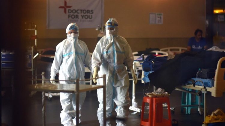 Covid-Isolierstation in Neu-Delhi