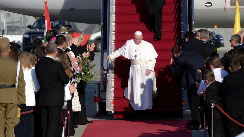 Påven Franciskus landade på söndagsmorgonen 12 september i Budapest och inledde så sin 34e apostoliska resa