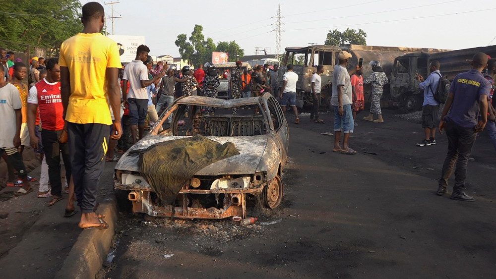 Explosão do caminhão tanque teve efeito devastador