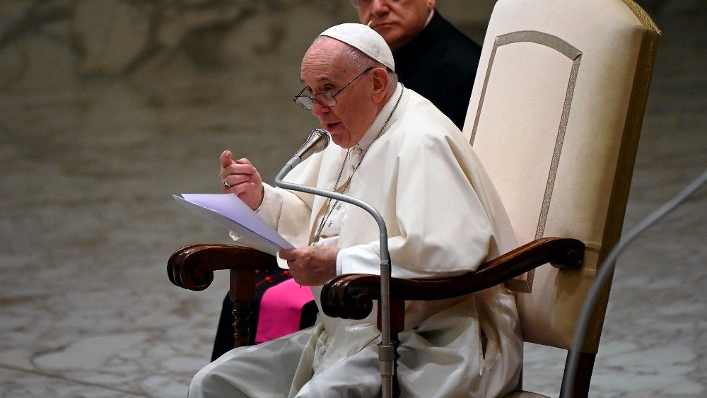 Záber z generálnej audiencie 10. novembra 2021