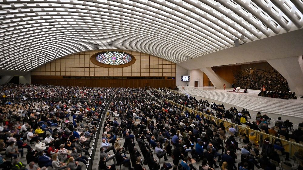 Záber z generálnej audiencie 10. novembra 2021