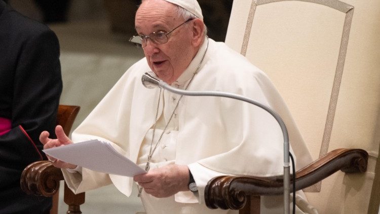 Pope Francis during the General Audience in Paul VI Hall in the Vatican