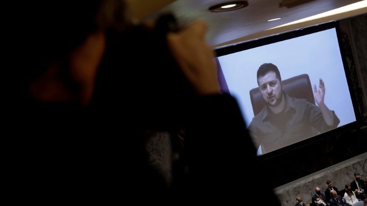 L'intervento del presidente ucraino al Consiglio di Sicurezza Onu