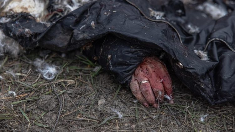 Getöteter Zivilist in Butscha im April 2022