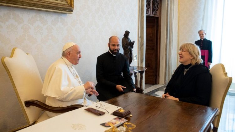 Papst Franziskus empfing Dunja Mijatovic am Freitag in Audienz