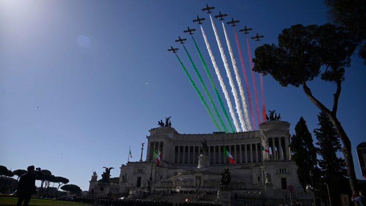 Il passaggio delle Frecce Tricolore