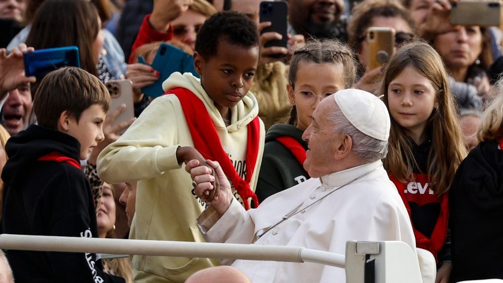 Záber z generálnej audiencie v stredu 26. októbra 2022