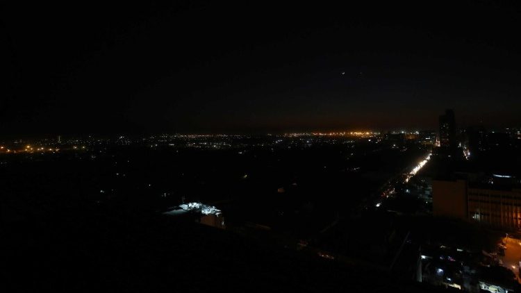 A bird eye view of Pakistan's financial hub as the country suffers a major power breakdown