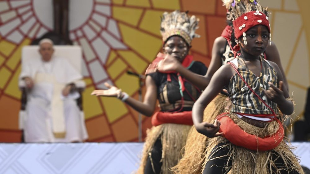 Сустрэча Папы з кангалезскай моладдзю