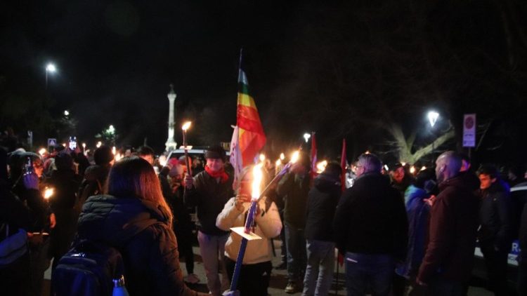 Un momento del cammino verso Assisi