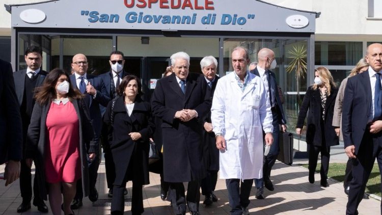 Il presidente italiano Mattarella in visita il 2 marzo all'Ospedale San Giovanni di Dio