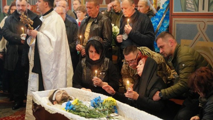 Pogrzeb ukraińskich żołnierzy Olega Barny i Valeriya Dorokhova w Kijowie, 21 kwietnia 2023