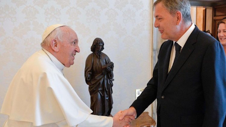 L'incontro tra il Papa e Philippe Lazzarini