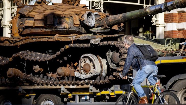 Wreck of a Russian tank 