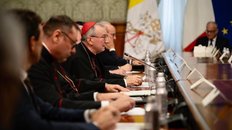 Encuentro bilateral Italia - Santa Sede por el Jubileo de 2025. (ANSA, 14 de noviembre de 2023)