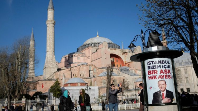 Die Hagia Sophia am Goldenen Horn in Istanbul