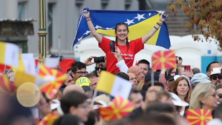 Papa Francesco accolto in Macedonia del Nord 