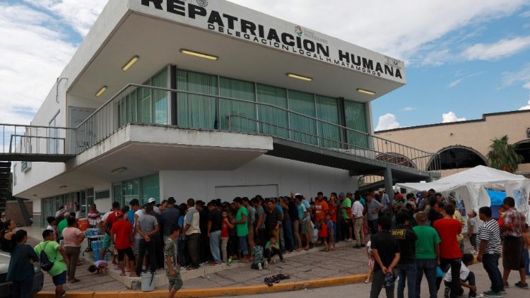 Au Mexique, centre de distribution de nourriture à des migrants centraméricains
