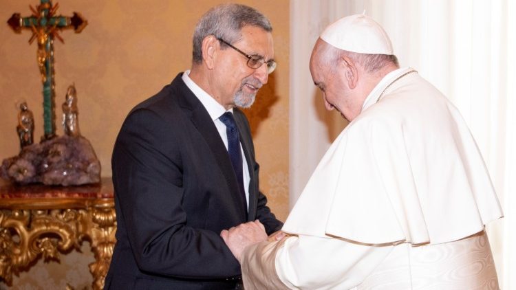 Папа падчас сустрэчы з Прэзідэнтам Каба-Вердэ