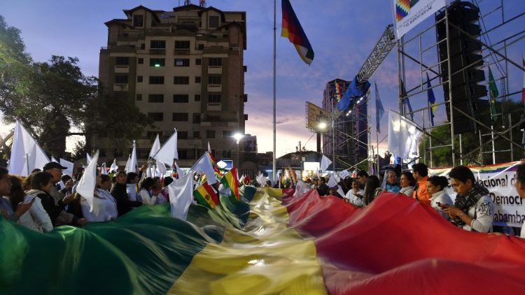 Friedensmarsch in Cochabamba