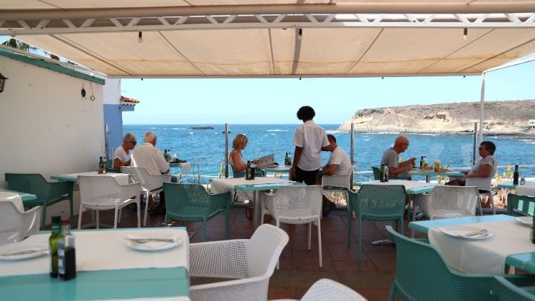 Turistas en las Antillas. 