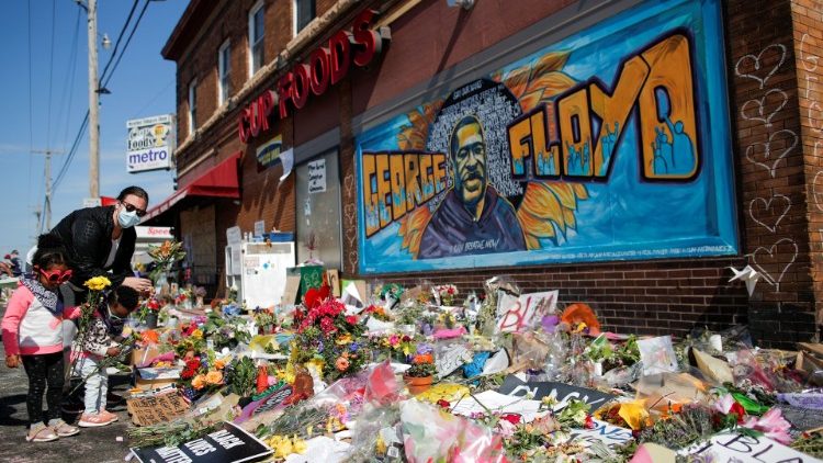 The spot where George Floyd was taken into police custody in Minneapolis, Minnesota, US. 