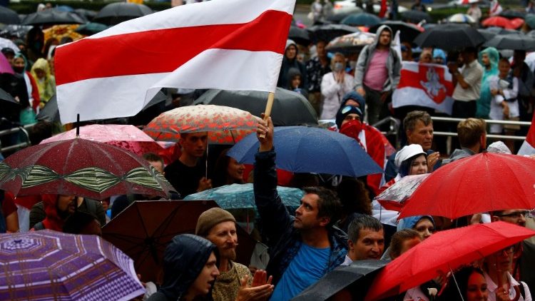 Opposition demonstration to protest against presidential election results, Belarus