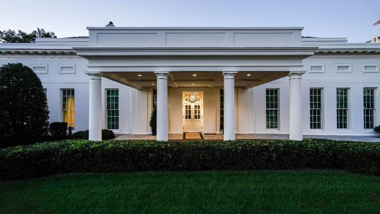 Entrée de l'aile ouest de la Maison Blanche, le 17 octobre dernier.