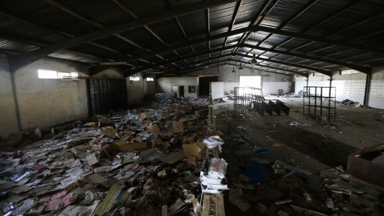 Hangar pillé lors de violences le 7 novembre à Abuja