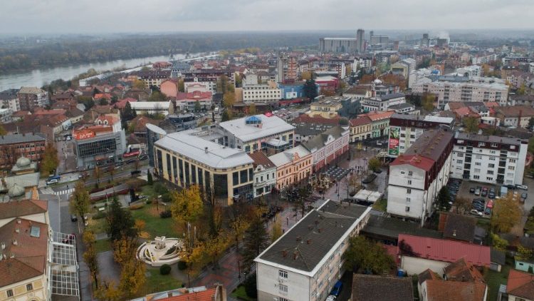 Das Städtchen Brcko in Bosnien-Herzegowina