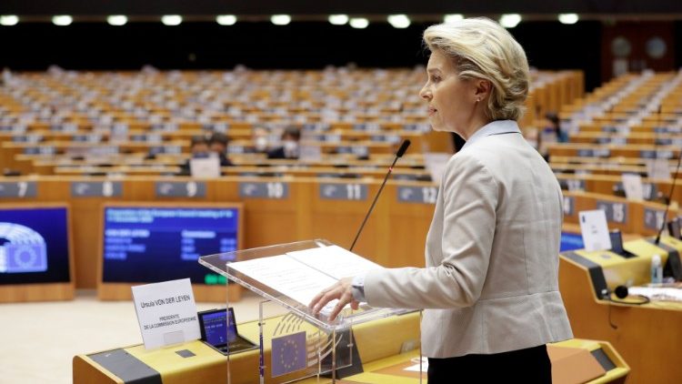La presidente della Commissione Ue a Bruxelles
