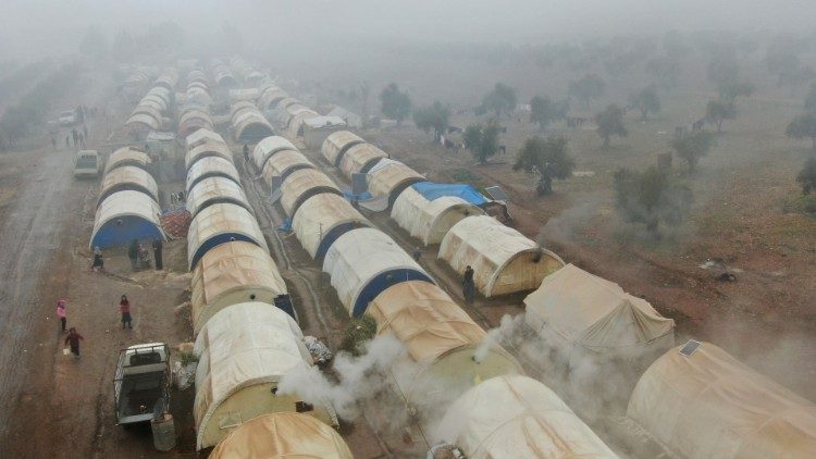Die Situation in vielen Ländern, in denen die Ostkirchen tätig sind, ist katastrophal (Mit einer Drohne geschossenes Bild aus Syrien)