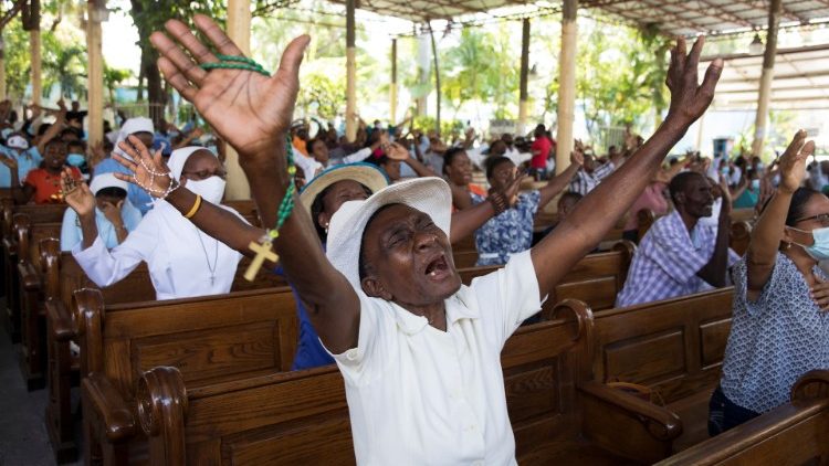 Haitian Catholics pray for an end to the nation's political and social unrest
