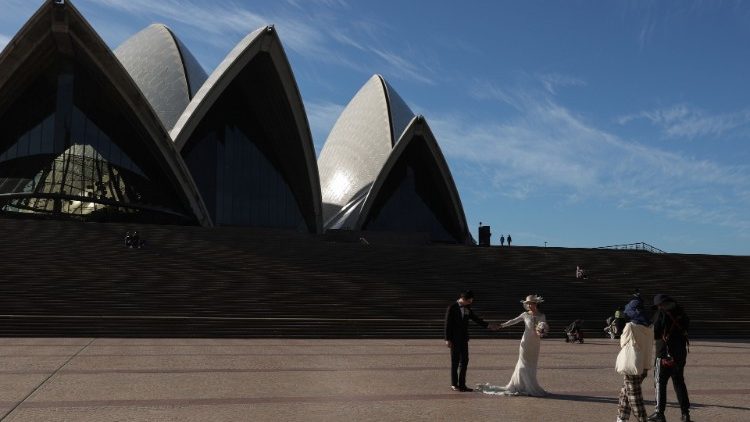 Vor dem Opernhaus in Sydney