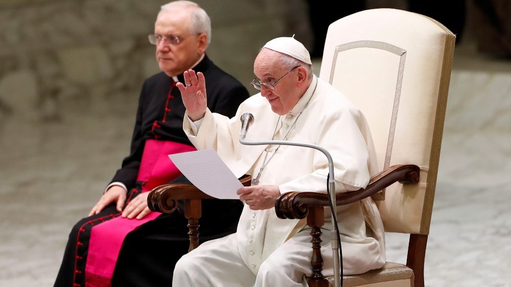 Pápež počas generálnej audiencie 6. októbra 2021