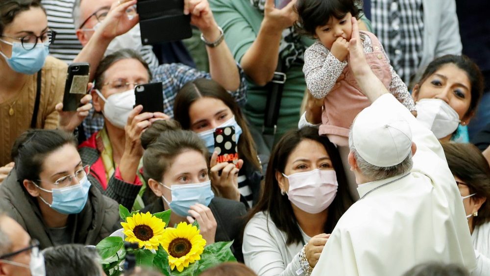 Záber z generálnej audiencie 3. novembra 2021