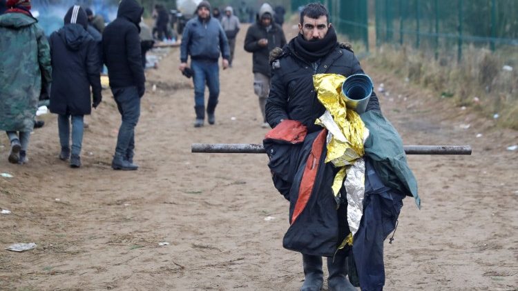 An der polnisch-belarussischen Grenze, am Donnerstag