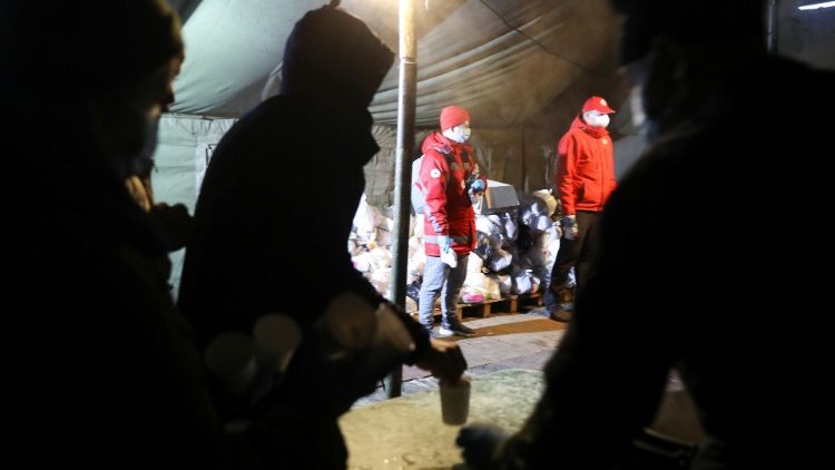 Migranten an der Grenze von Belarus zu Polen