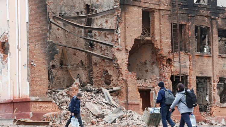 Marioupol, cité portuaire du sud de l'Ukraine, le 3 avril 2022. 