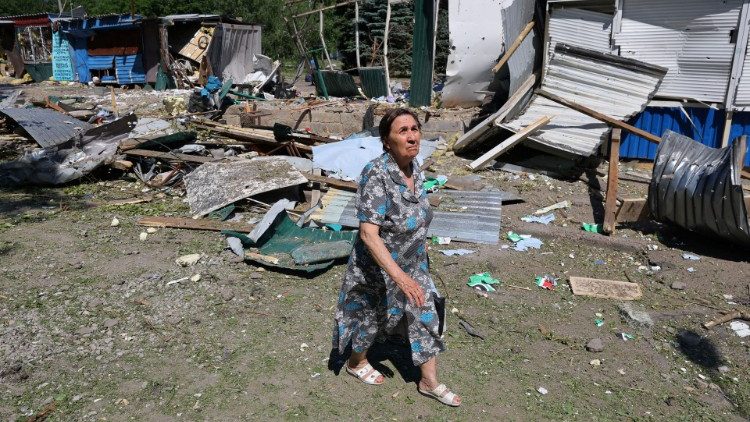 Aftermath of shelling in Donetsk